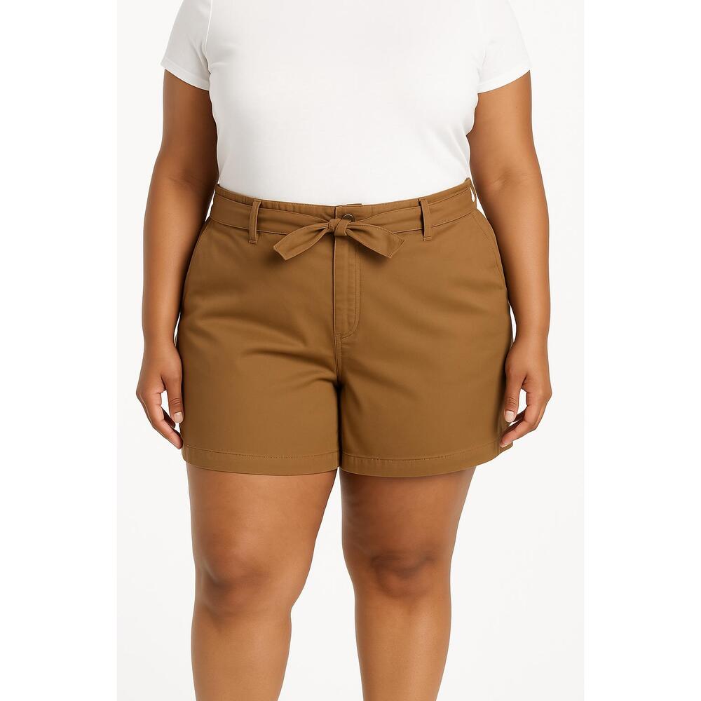 Social Standard By Sanctuary Shorts Womens XL Khaki Belted Stretch Casual